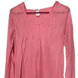 Jockey Burnout Swirl Hooded Top - Sharkbite Hem - Pink - M